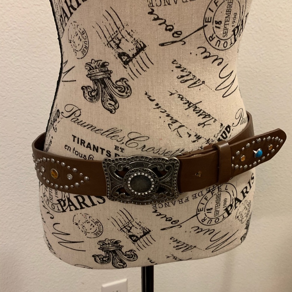 Rhinestone Brown Belt